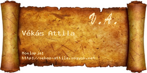 Vékás Attila névjegykártya